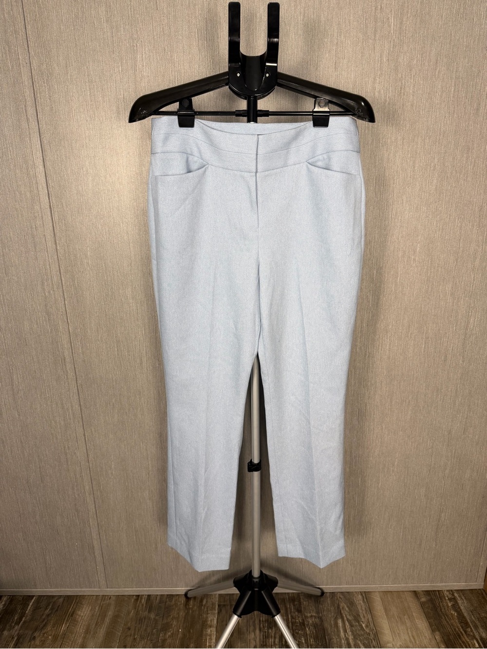 Tahari Light Blue Straight-Leg Pull-On Dress Pants Size 10P